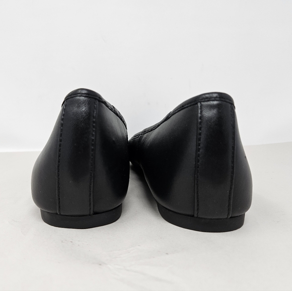 Vionic Orinda Flats Womens Sz 7.5M Black Leather Square Toe Low Heel Vio-motion - Picture 5 of 10